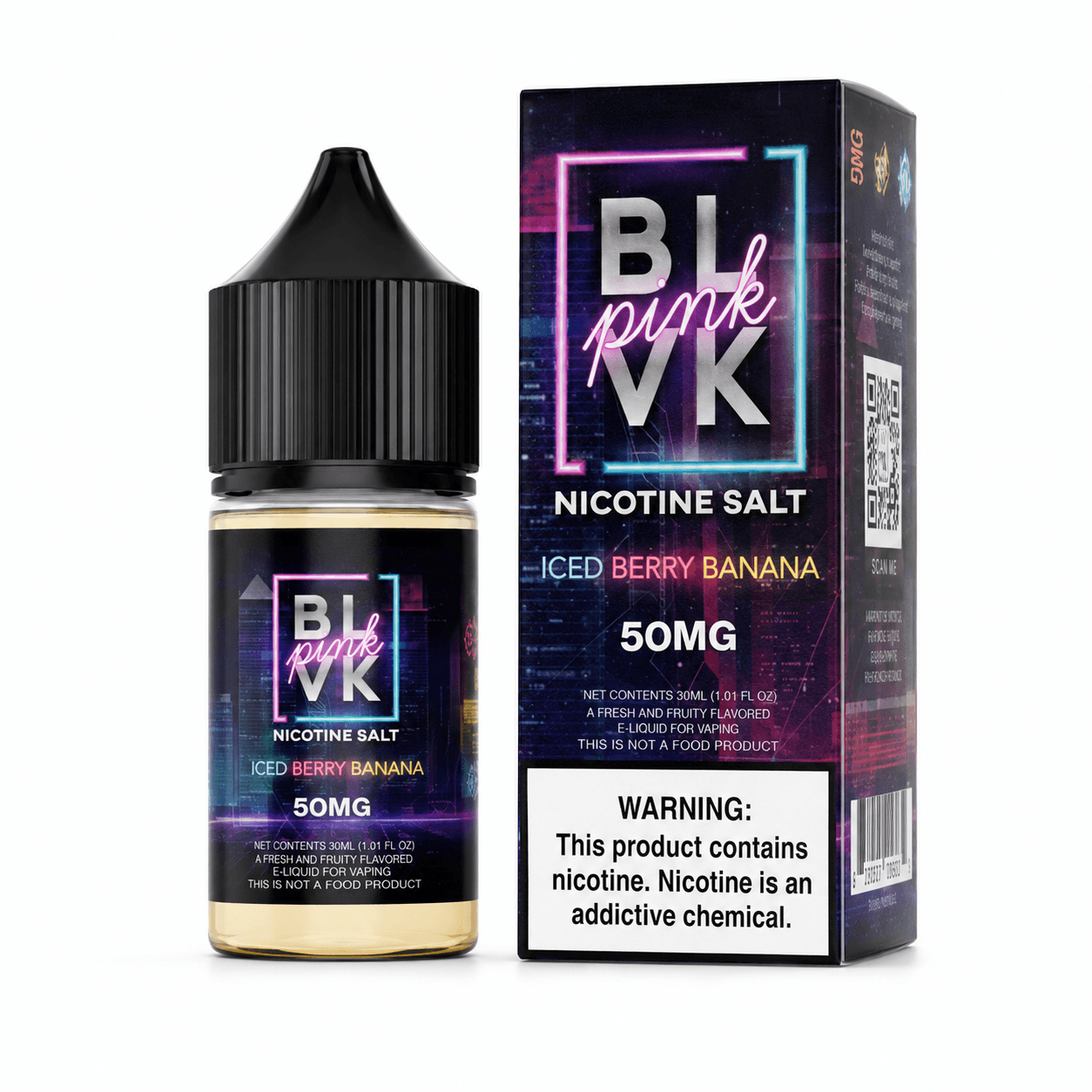 NicSalt - BLVK Pink - Iced Berry Banana (30ml)