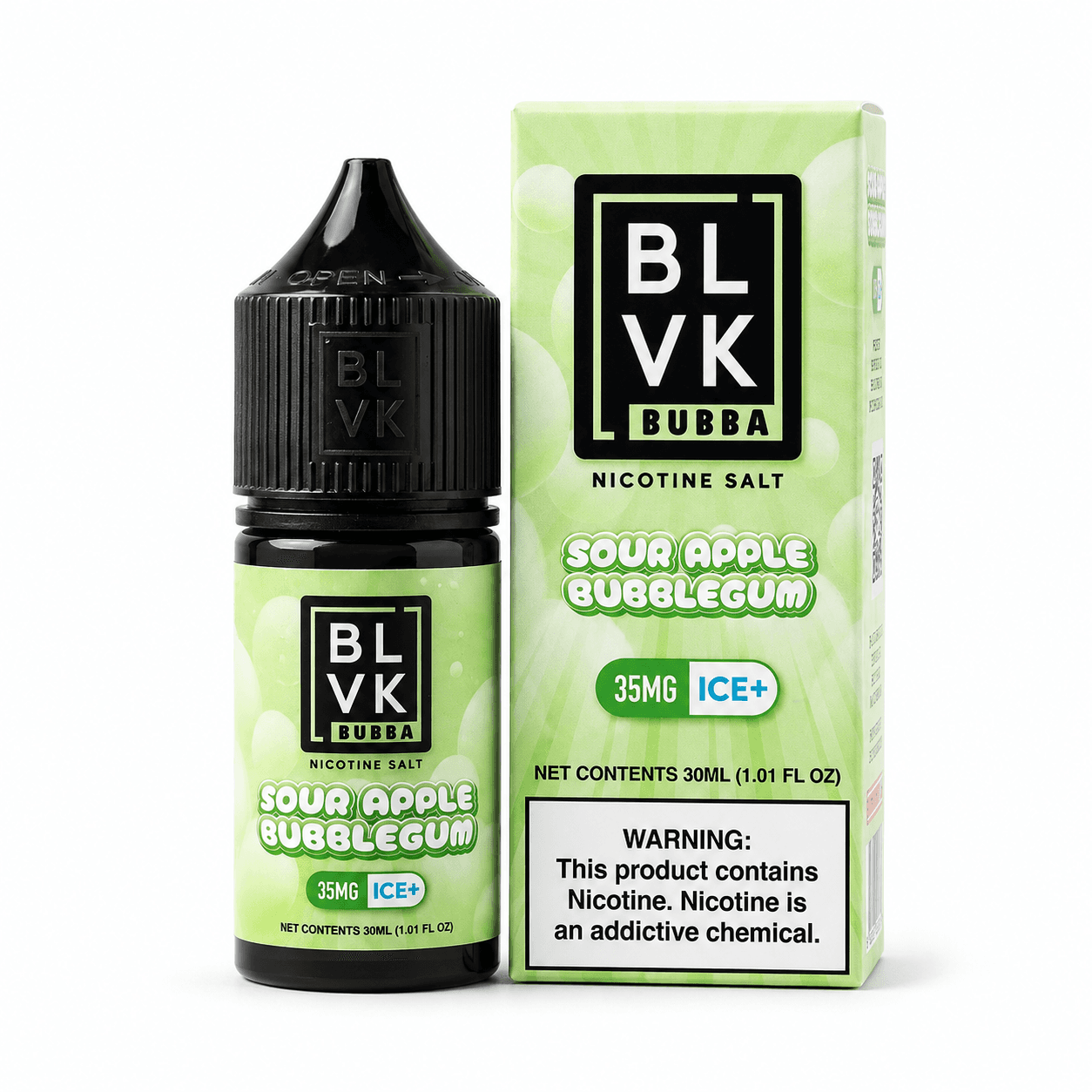 NicSalt - BLVK Salt Bubba - Sour Apple Bubblegum (30ml)