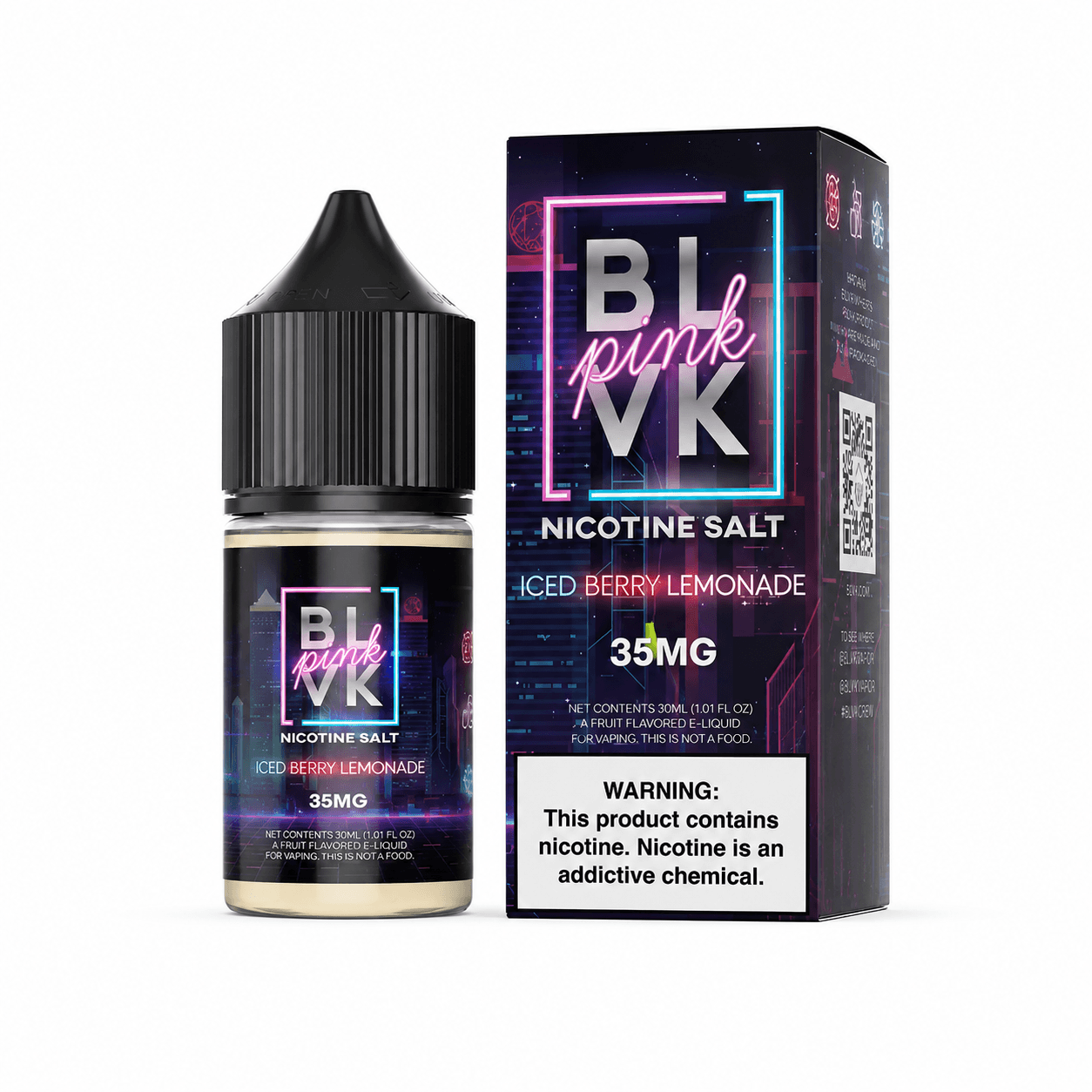NicSalt - BLVK Pink - Iced Berry Lemonade (30ml)