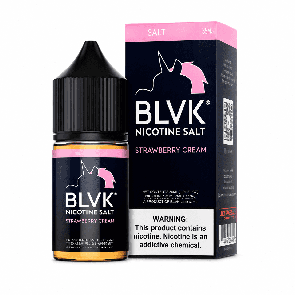 NicSalt - BLVK Salt Series - Strawberry Cream (30ml)