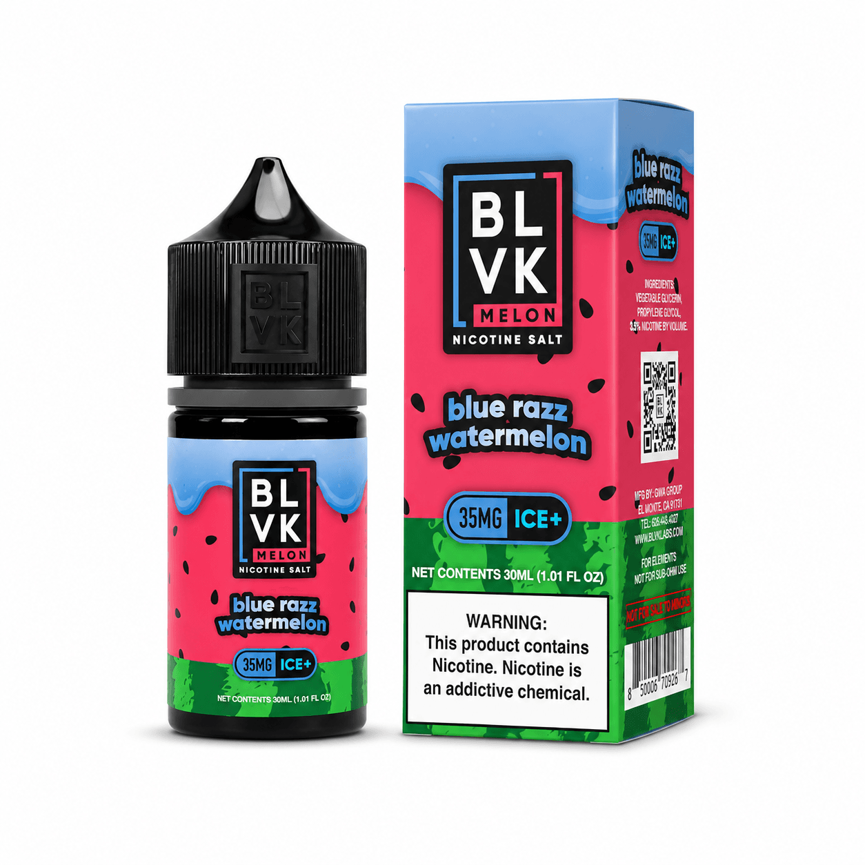 NicSalt - BLVK Melon - Blue Razz Watermelon (30ml)