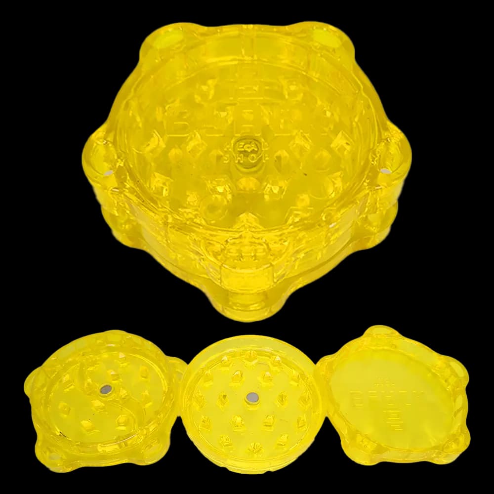 Dichavador Black - Plástico 3 partes - Amarelo