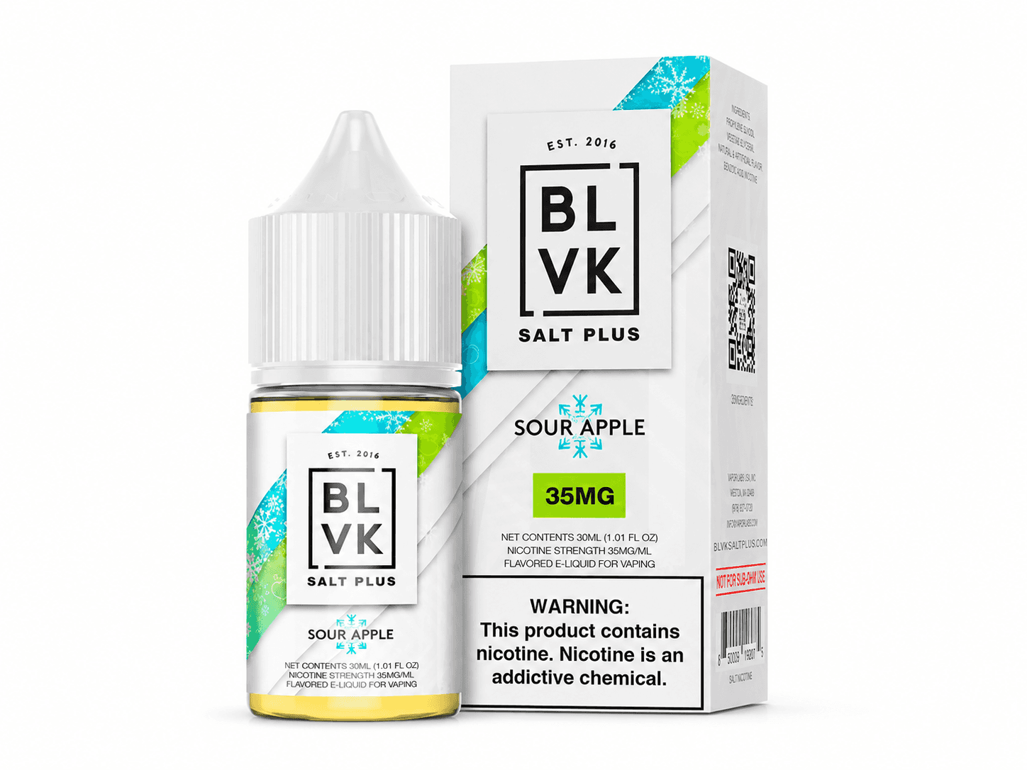 NicSalt - BLVK Salt Plus - Sour Apple Ice (30ml)