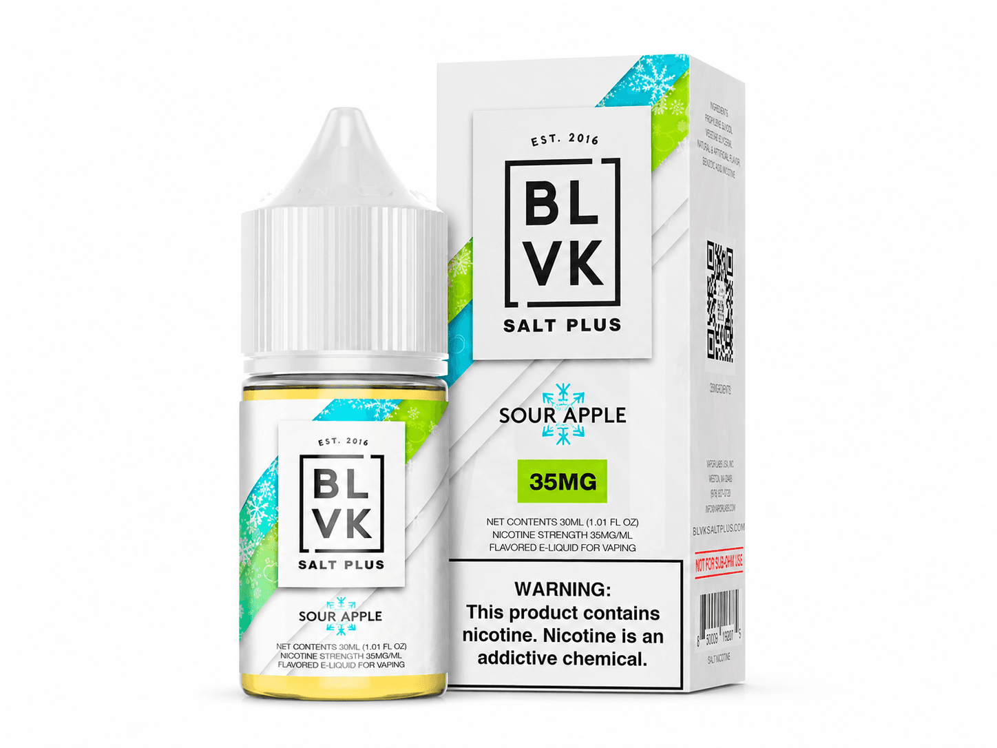 NicSalt - BLVK Salt Plus - Sour Apple Ice (30ml)
