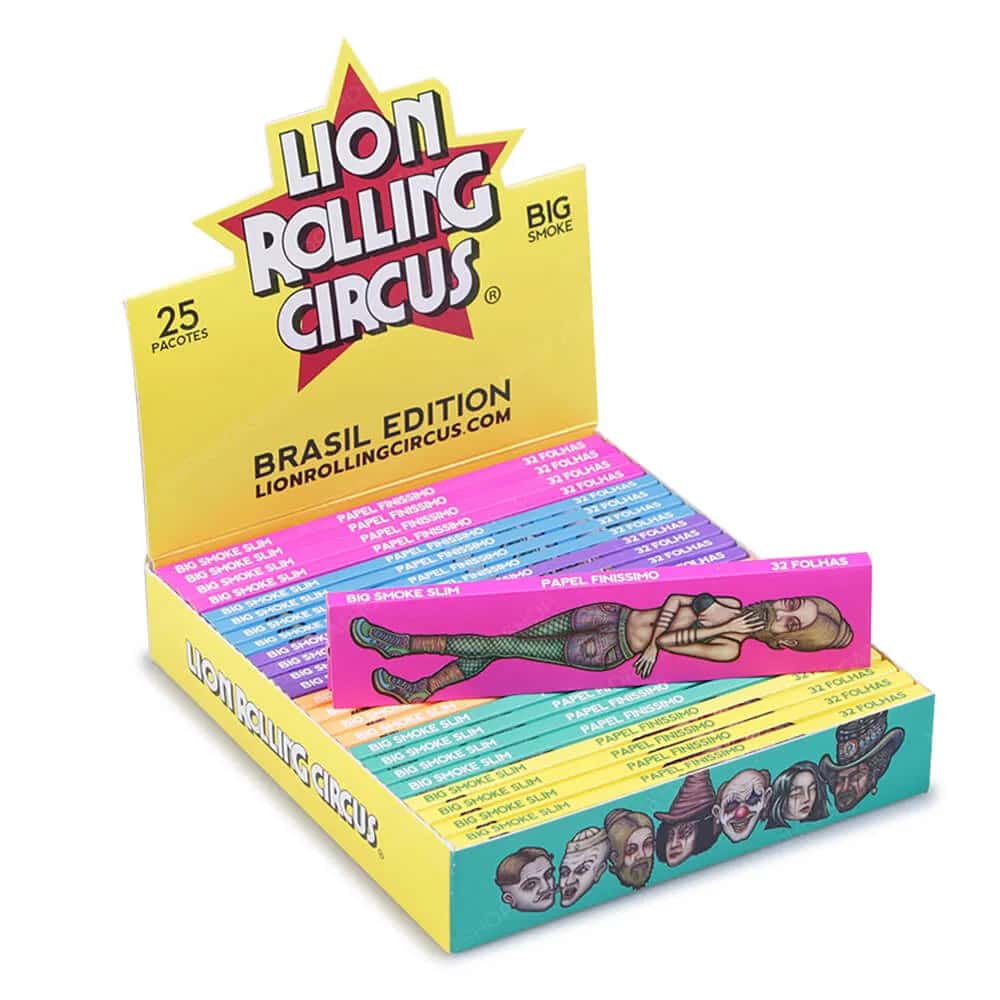Seda Lion Circus Brasil Edition - King Size Slim Tradicional