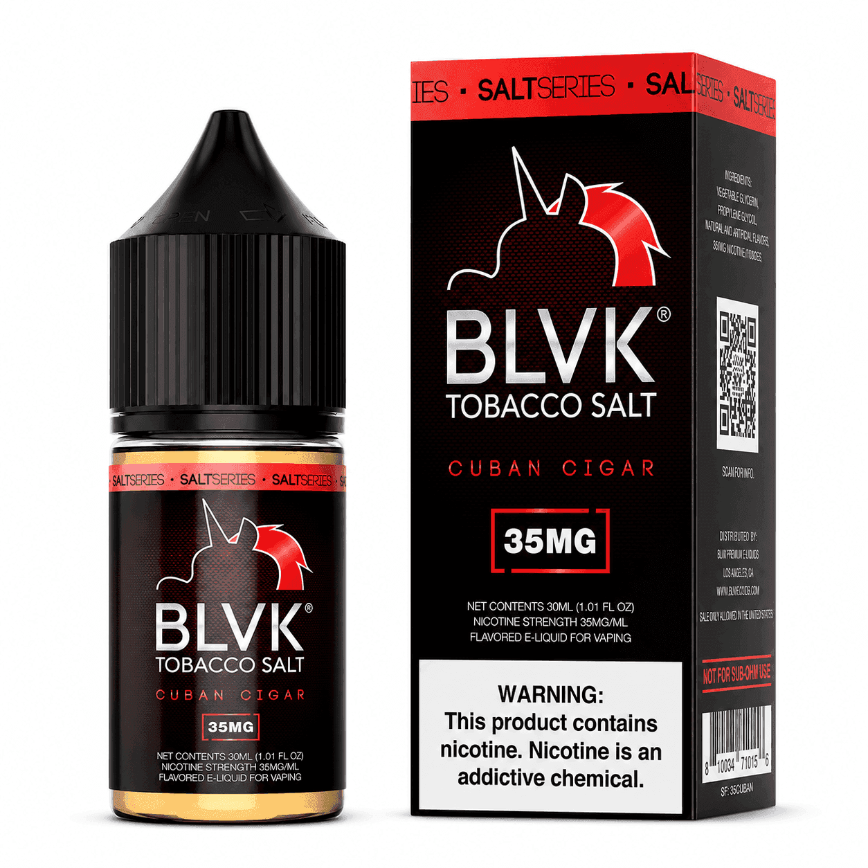 NicSalt - BLVK Salt - Cuban Cigar (30ml)
