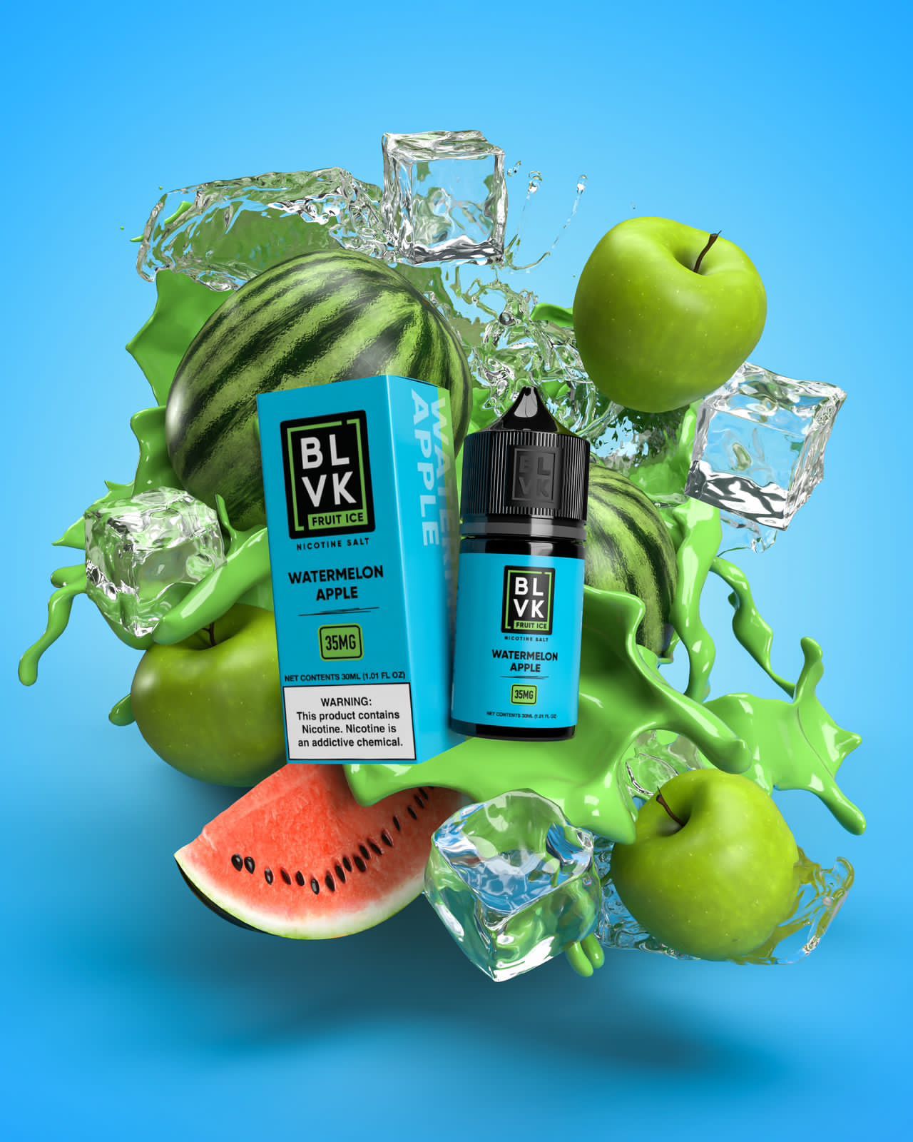 NicSalt - BLVK Salt Remix - Watermelon Apple (30ml)