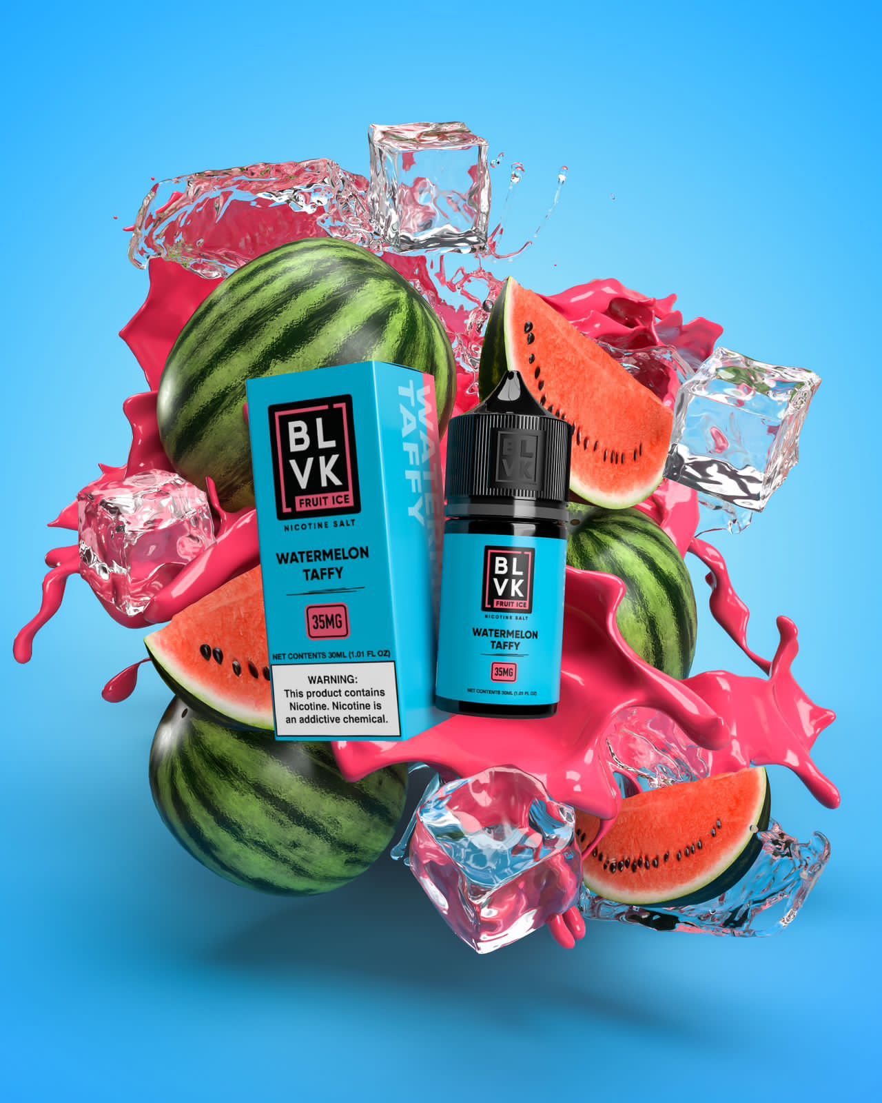 NicSalt - BLVK Salt Remix - Watermelon Taffy (30ml)